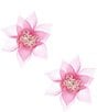 Color:Pink/Gold - Image 1 - Rosalie Pink Petals Stud Earrings