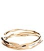 Color:Gold - Image 1 - Wavy Bangle Bracelet Set