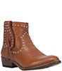 Color:Camel - Image 1 - Destry Leather Studded Western Booties