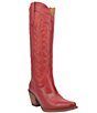 Color:Red - Image 1 - High Cotton Leather Tall Western Boots