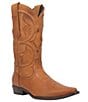 Color:Tan - Image 1 - Men's Dodge City Lizard Embossed Leather Western Boots