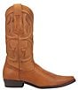 Color:Tan - Image 2 - Men's Dodge City Lizard Embossed Leather Western Boots