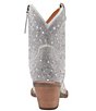 Color:Silver - Image 3 - Rhinestone Cowgirl Embellished Leather Western Mid Boots