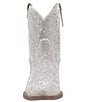 Color:Silver - Image 5 - Rhinestone Cowgirl Embellished Leather Western Mid Boots