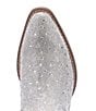 Color:Silver - Image 6 - Rhinestone Cowgirl Embellished Leather Western Mid Boots