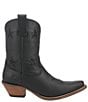 Color:Black - Image 2 - Star Struck Leather Embellished Western Booties