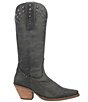 Color:Black - Image 2 - Talkin Rodeo Tall Studded Leather Western Boots