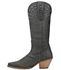 Color:Black - Image 4 - Talkin Rodeo Tall Studded Leather Western Boots