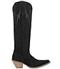 Color:Black - Image 2 - Thunder Road Suede Tall Western Boots