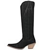 Color:Black - Image 4 - Thunder Road Suede Tall Western Boots