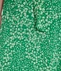 Color:Apple Multi - Image 5 - Collar V Neck Short Sleeve Ditsy Floral Print Chiffon Midi Dress