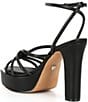 Color:Black - Image 3 - Delicia Leather Platform Ankle Strap Sandals