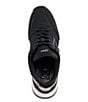 Color:Black/Dark Gunmetal - Image 4 - Kaden Canvas Zip Up Wedge Sneakers