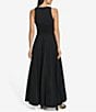 Color:Black - Image 2 - Sleeveless Crew Neck Ruched Maxi Dress