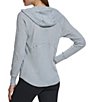 Color:Pearl Grey Heather - Image 2 - Sport Long Sleeve Full Zip Mini Slub Waffle Pocketed Hoodie