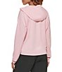 Color:Rosewater - Image 2 - Sport Yoga Terry Tie Front Cropped Long Sleeve Hoodie