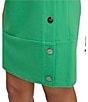 Color:Apple Green - Image 4 - Stretch Crew Neck Sleeveless Side Button Shift Dress