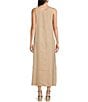 Color:Sandalwood - Image 2 - Studded V Neckline Sleeveless Maxi Dress