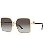 Color:Gold/Black - Image 1 - Women's Dg2279 60mm Square Sunglasses