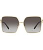 Color:Gold/Black - Image 2 - Women's Dg2279 60mm Square Sunglasses