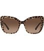 Color:Leopard - Image 2 - Women's Dg4348 54mm Leopard Butterfly Sunglasses