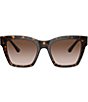 Color:Havana - Image 2 - Women's Dg4384 53mm Tortoise Square Sunglasses