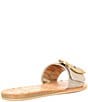 Color:Light Gold Raffia - Image 2 - Dasa Raffia Buckle Detail Sandals