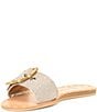 Color:Light Gold Raffia - Image 4 - Dasa Raffia Buckle Detail Sandals
