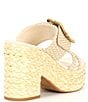 Color:White/Natural Raffia - Image 2 - Edwina Raffia Platform Sandals
