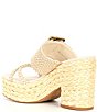 Color:White/Natural Raffia - Image 3 - Edwina Raffia Platform Sandals