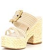 Color:White/Natural Raffia - Image 4 - Edwina Raffia Platform Sandals