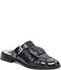 Color:Midnight Crinkle Patent Leather - Image 1 - Hippie Patent Leather Fisherman Sandals