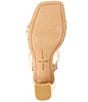 Color:Gold Distressed Leather - Image 6 - Ilva Distressed Metallic Leather Wavy Band Slide Sandals