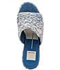 Color:Blue Multi Woven - Image 5 - Lady Platform Woven Sandals