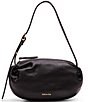 Color:Black - Image 1 - Livi Leather Soft Volume Shoulder Bag