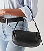 Color:Black - Image 6 - Livi Leather Soft Volume Shoulder Bag