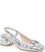 Color:Silver Distressed Leather - Image 1 - Melli Patent Leather Slingback Pumps