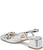Color:Silver Distressed Leather - Image 3 - Melli Patent Leather Slingback Pumps