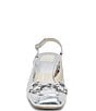 Color:Silver Distressed Leather - Image 4 - Melli Patent Leather Slingback Pumps