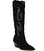 Color:Onyx Suede - Image 1 - Samsin Suede Western Tall Boots