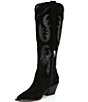 Color:Onyx Suede - Image 4 - Samsin Suede Western Tall Boots