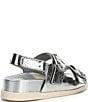 Color:Silver Distressed Leather - Image 2 - Starla Metallic Leather Sandals