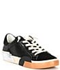 Color:Onyx Embossed Leather - Image 1 - Zina Embossed Leather Metallic Accent Sneakers