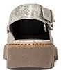 Color:Pewter - Image 3 - Halie Textured Metallic Leather Slingback Loafers