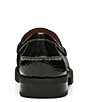 Color:Black - Image 3 - Lenny Crinkle Patent Leather and Calf Hair Tassel Platform Penny Loafers