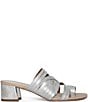Color:Silver - Image 2 - Marlow Strappy Leather Toe Ring Sandals