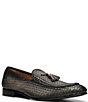 Color:Grey - Image 1 - Men's Spirrow Woven Leather Tassel Slip-Ons