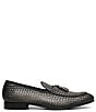 Color:Grey - Image 2 - Men's Spirrow Woven Leather Tassel Slip-Ons