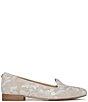 Color:Natural/White - Image 2 - Renna Brocade Sequin Dress Loafers