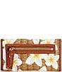 Color:Brown/White - Image 2 - Coated Italian Cotton Continental Clutch